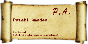Pataki Amadea névjegykártya